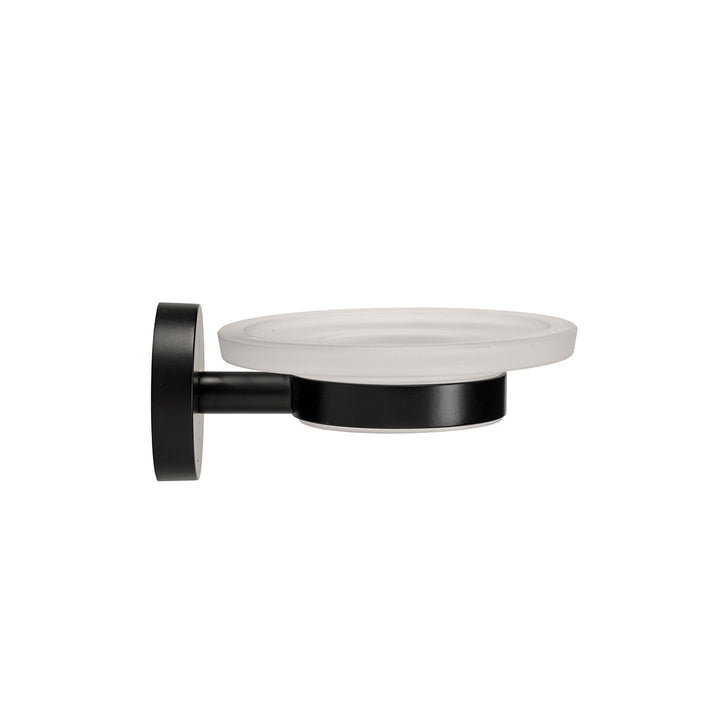 Croydex Flexi Fix Soap Dish &amp; Holder - Matt Black