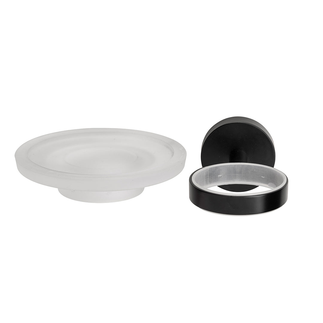 Croydex Flexi Fix Soap Dish &amp; Holder - Matt Black