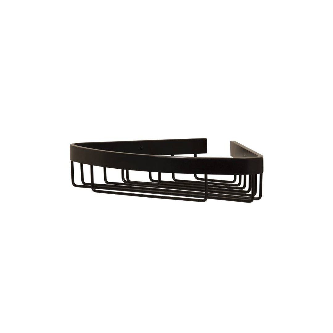 Croydex Aluminium Chunky Corner Basket - Black