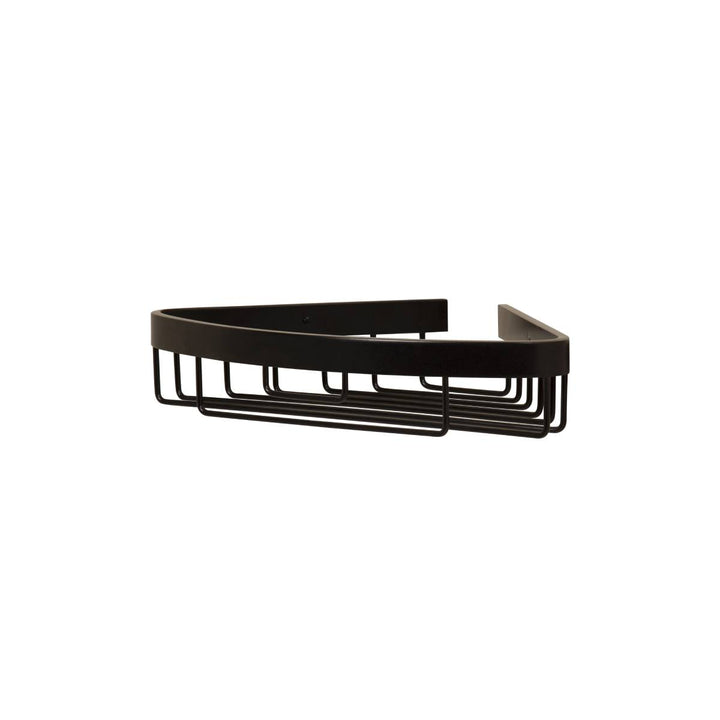 Croydex Aluminium Chunky Corner Basket - Black