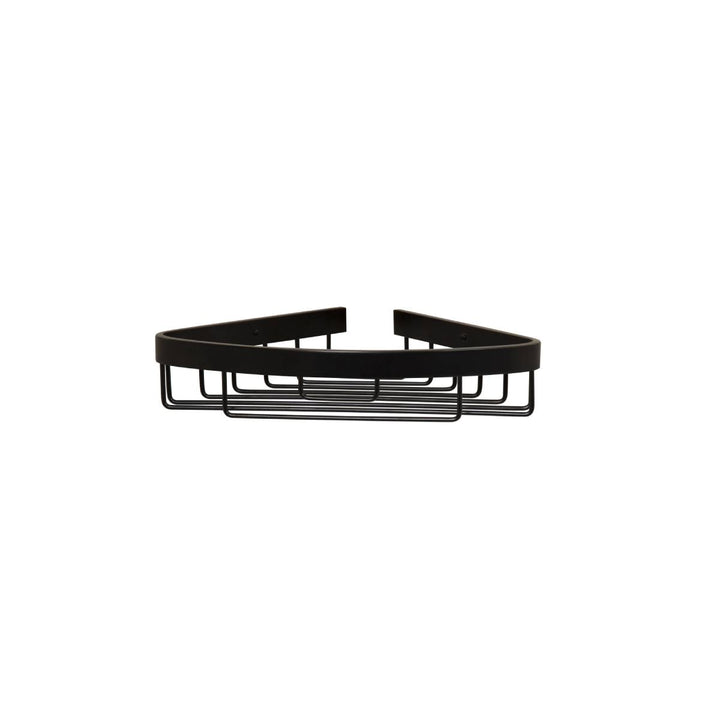 Croydex Aluminium Chunky Corner Basket - Black