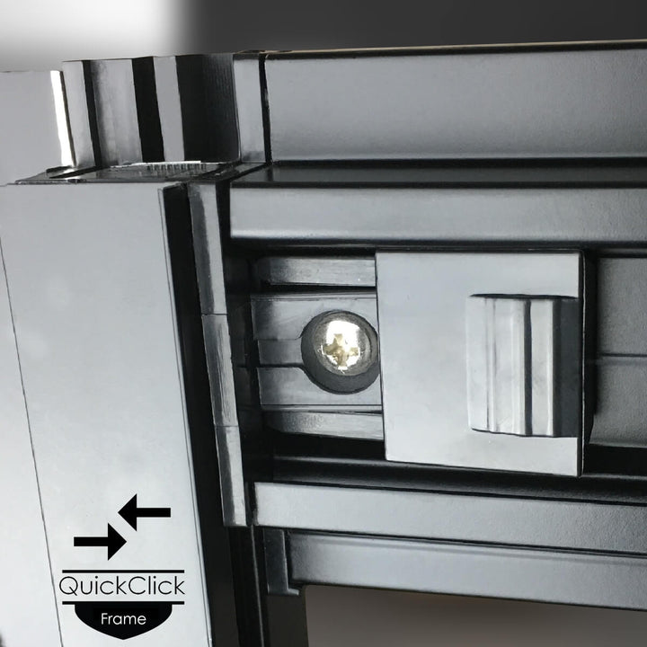 Insignia Premium 1100 x 700mm Quadrant Steam Shower Enclosure with Black Frame PR11L-OBF-CG-S - Left Hand