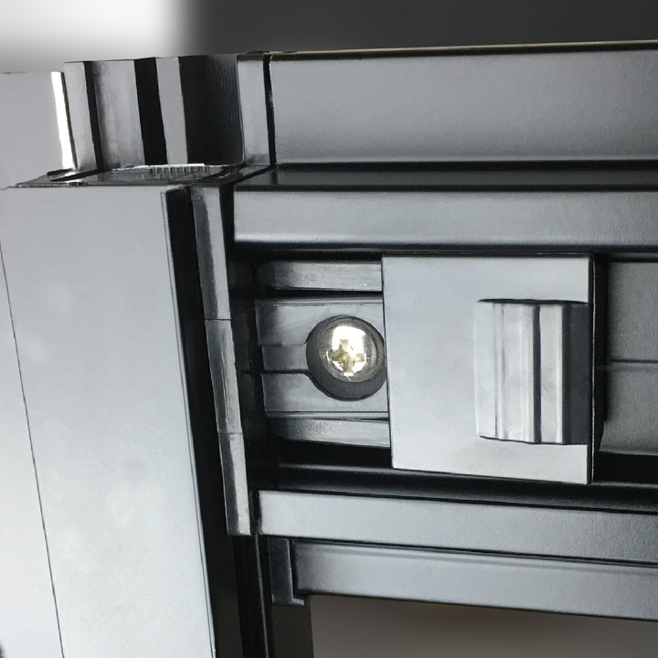 Insignia Premium 900mm Quadrant Shower Cabin - Chrome Frame/Clear Glass - Anthracite Matte