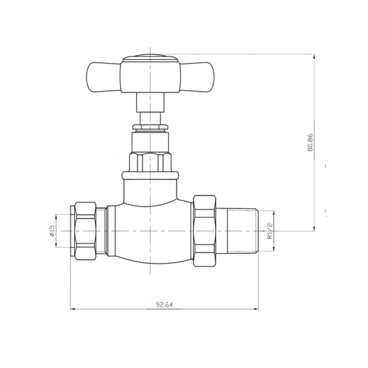 Balmoral Traditional Straight Radiator Valves