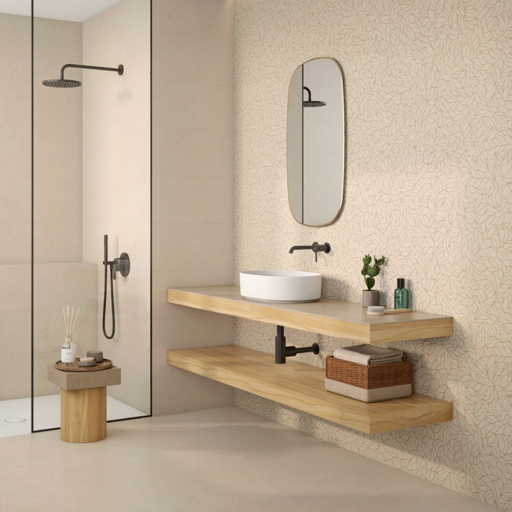 Deko Dolce Beige 30x90cm Rectified White Body Wall Decor Tile - 1.08sqm perbox
