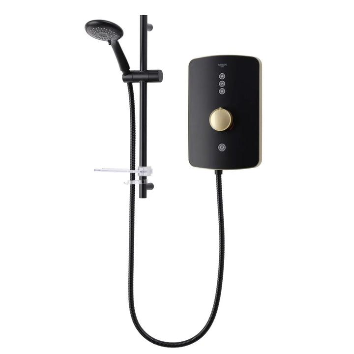 Triton Amala 9.5kw Electric Shower - Black/Brushed Brass