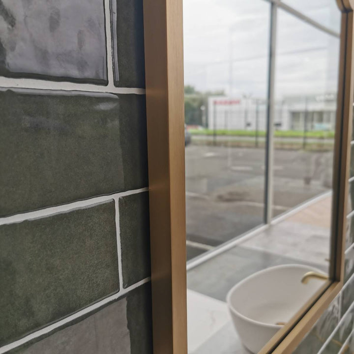 Harrogate 830 x 500mm Traditional Mirror - Brushed Brass