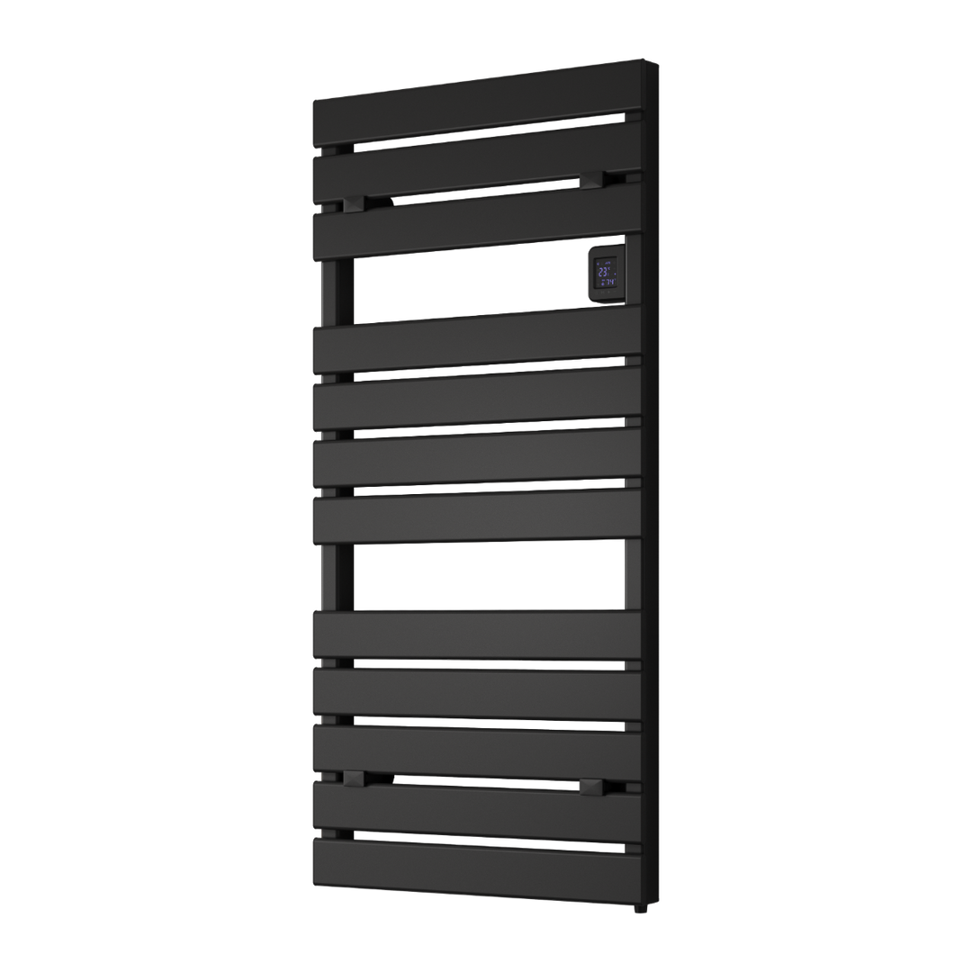 Gia Electric Towel Rail - 1120 x 550mm - Matt Black