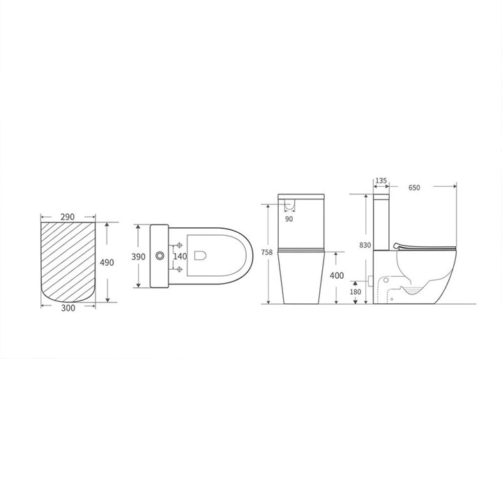 Remo Rimless Fully Back to Wall Pan &amp; Soft Close Seat