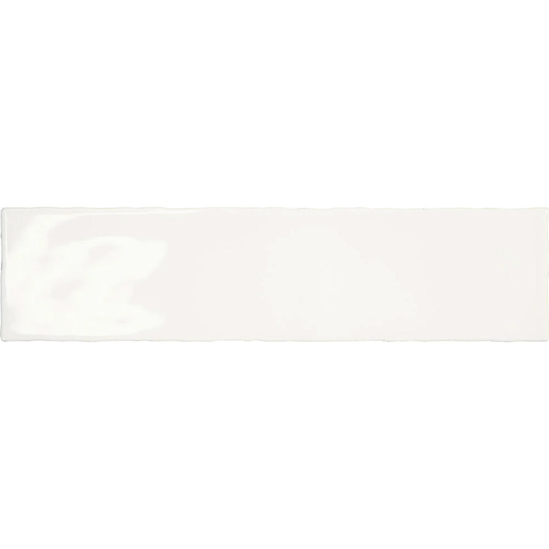Rural Flat White Traditional Edge Brick Effect 7.5 x 30cm White Body Tile - 1sqm perbox