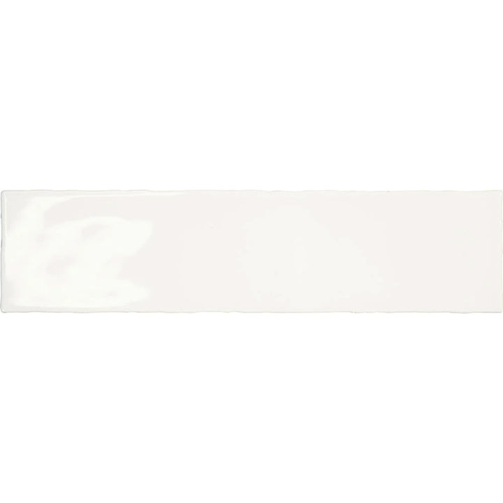 Rural Flat White Traditional Edge Brick Effect 7.5 x 30cm White Body Tile - 1sqm perbox