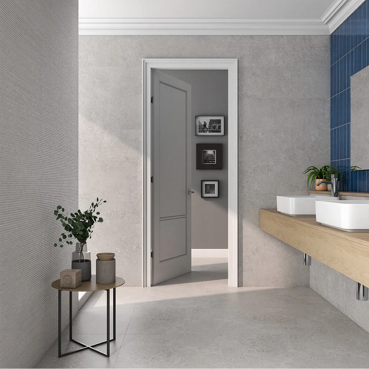 June Gris Suite Décor 30 x 90 Matt Rectified White Body Wall Tile - 1.35sqm perbox