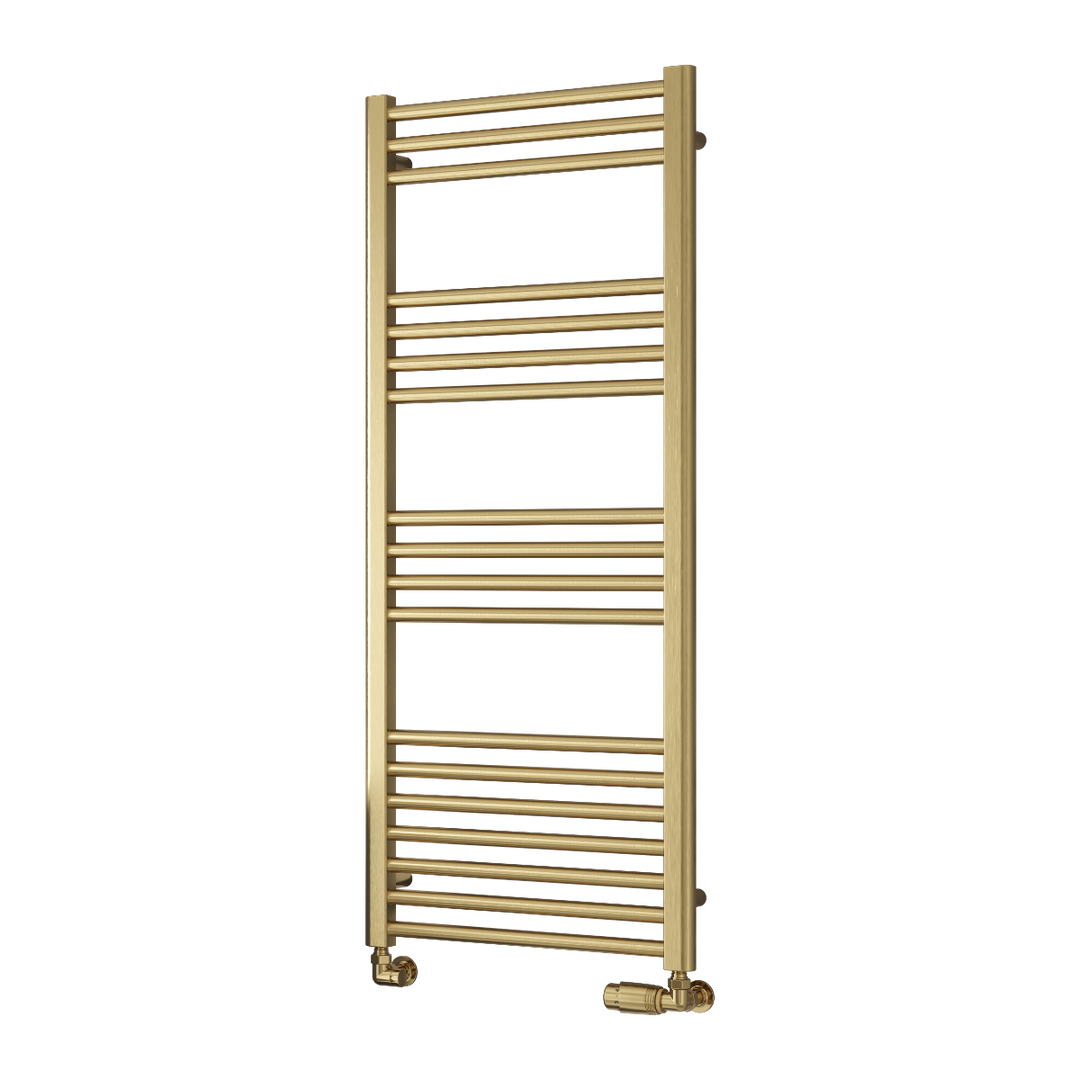 Ottone 1200 x 500mm Towel Radiator - Brushed Brass