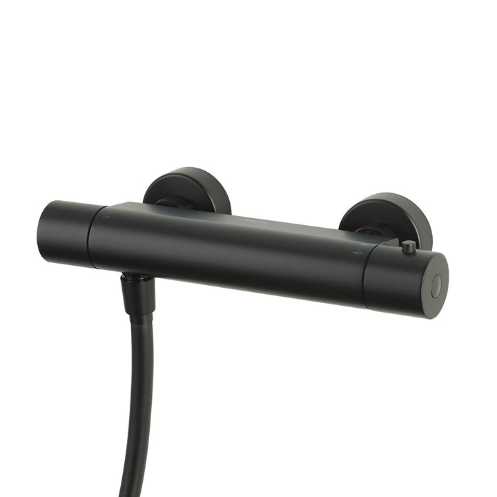 Aqualisa Black Mixer Bar Valve With Adj Head
