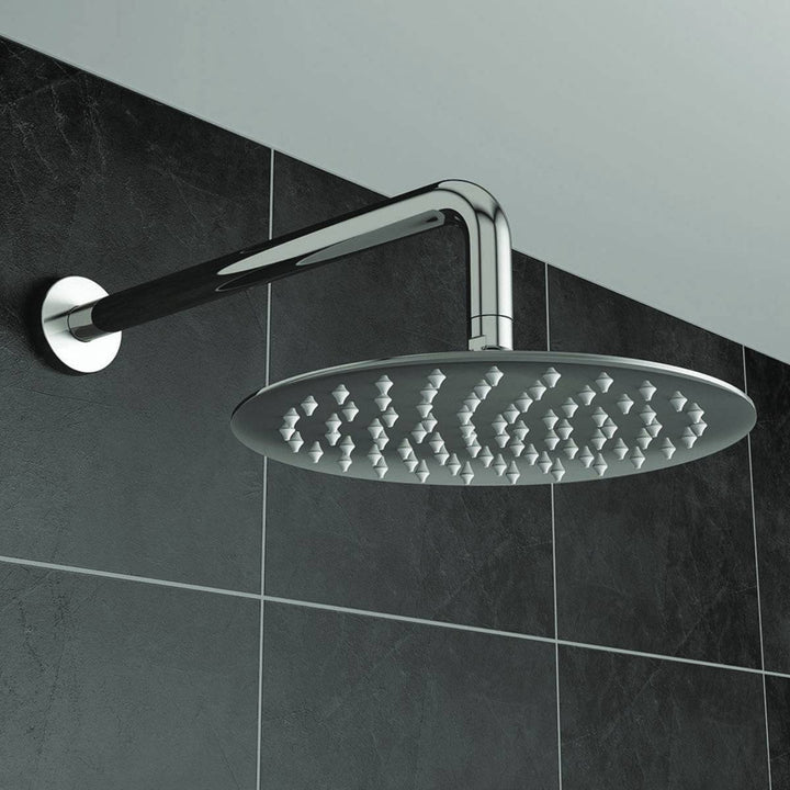 Round Triple Thermostatic Concealed Mixer Shower Kit with Wall Mounted 200mm Shower Head, Handset &amp; Overflow Filler