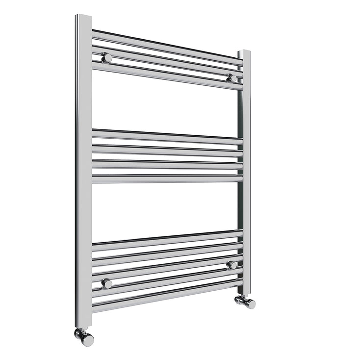Roma Straight Heated Towel Rail - 800mm x 600mm - Chrome