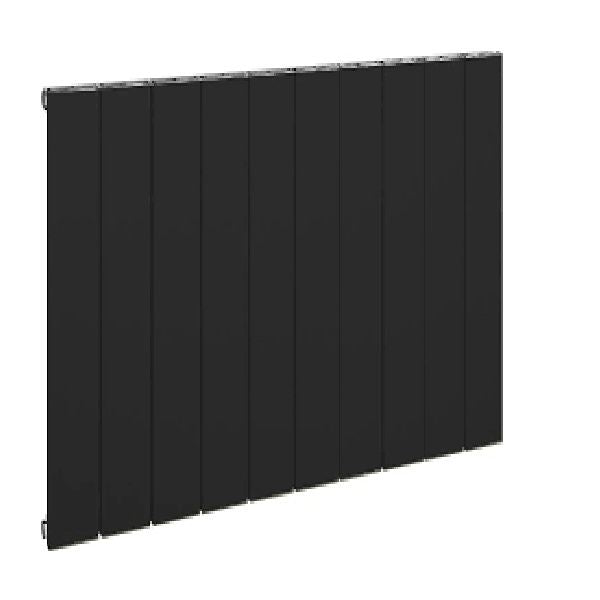 Rosano 600 x 280mm Aluminium Radiator - Matt Black