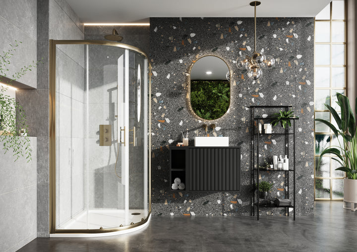 Austin Matt Green Shower Room Deal - Brushed Brass