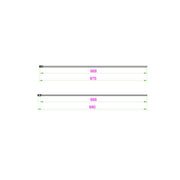Kiimat Aqua 8mm Fluted Glass Wetroom Panel 1000mm with Gun Metal Profile - Technical drawing