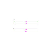 Kiimat Aqua 8mm Fluted Glass Wetroom Panel 800mm with Gun Metal Profile - Technical drawing