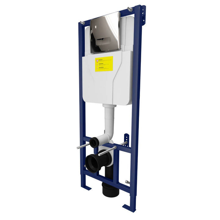 Objekt Ceramica SAN85 1.1m Slim Line Wall Hung WC Frame - Chrome Flush Plate