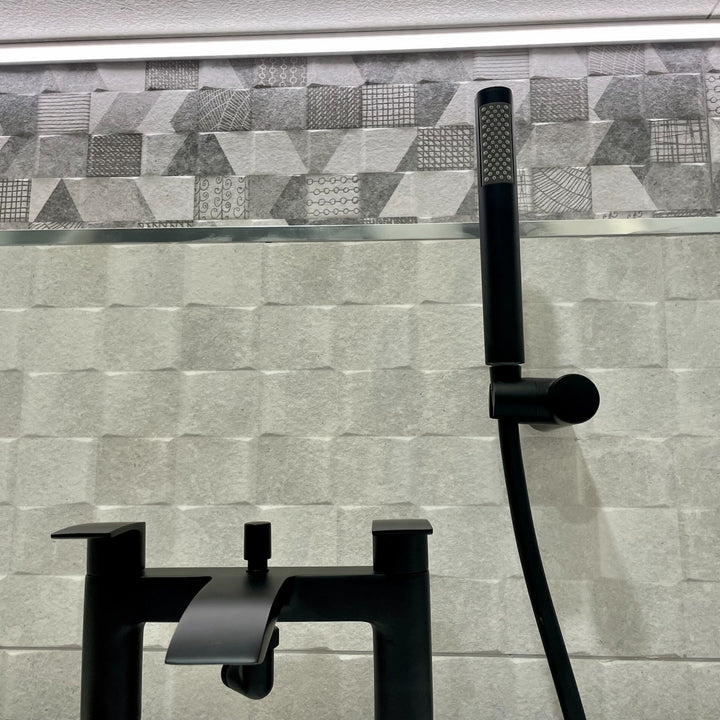 Eliseo Ricci Flow Bath Shower Mixer - Matt Black