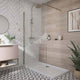 Kiimat Aqua 900mm Wetroom Panel - Brushed Brass