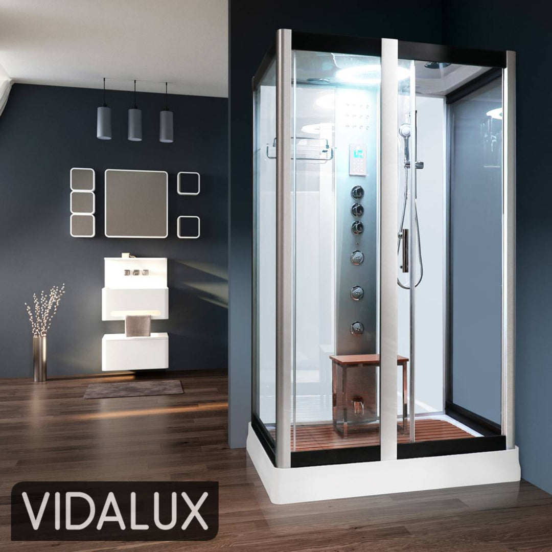 Vidalux Serenity Steam Shower Enclosure - White