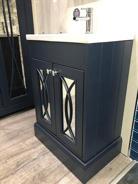 Josef Martin Shandon 800mm Space Saver Floor Standing Vanity Unit &amp; Basin - Basalt with Eclispe Front