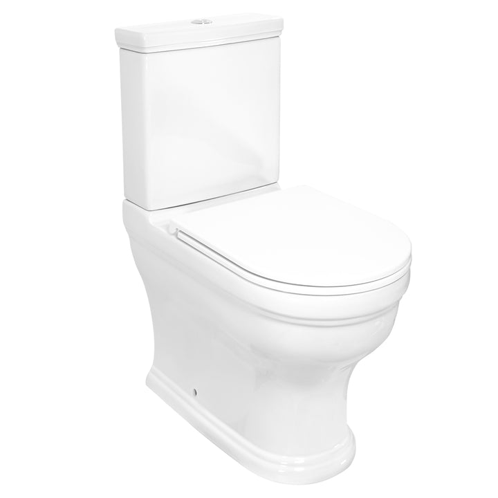 Shandon Close Coupled Fully Back to Wall Toilet with Cyclone Flush &amp; Soft Close Seat
