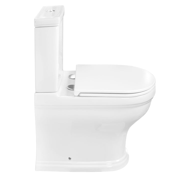 Shandon Close Coupled Fully Back to Wall Toilet with Cyclone Flush &amp; Soft Close Seat