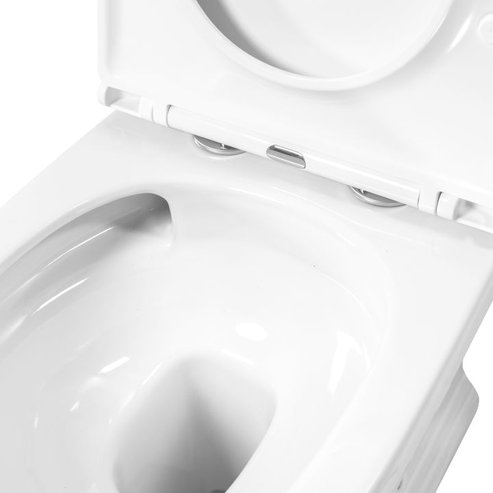 Shandon Close Coupled Fully Back to Wall Toilet with Cyclone Flush &amp; Soft Close Seat