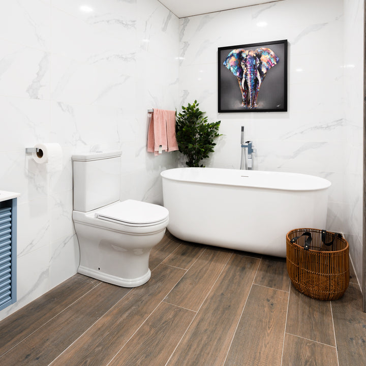 Shandon Close Coupled Fully Back to Wall Toilet with Cyclone Flush &amp; Soft Close Seat