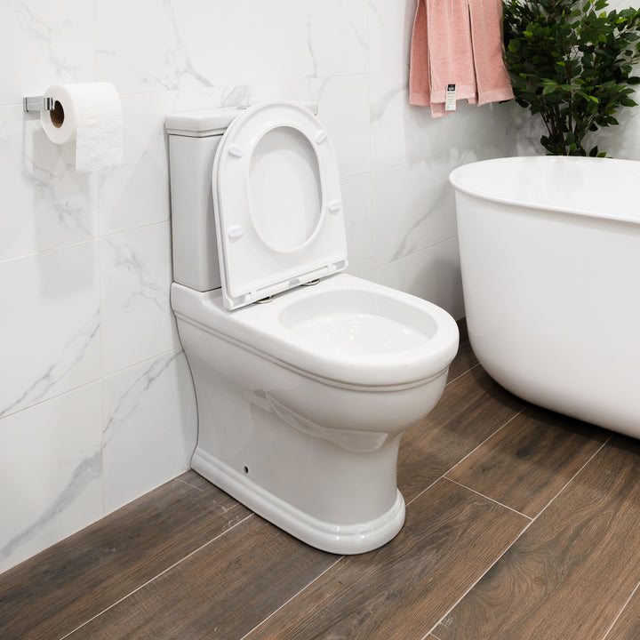 Shandon Close Coupled Fully Back to Wall Toilet with Cyclone Flush &amp; Soft Close Seat