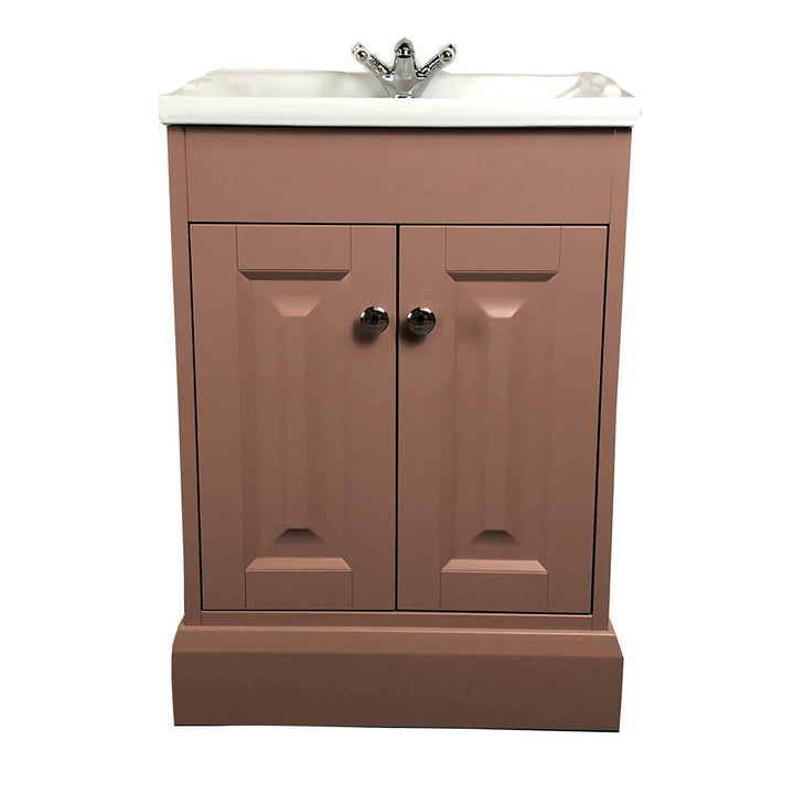 Josef Martin Shandon 600mm Floor Standing 2 Door Vanity Unit &amp; Basin - Victorian Rose