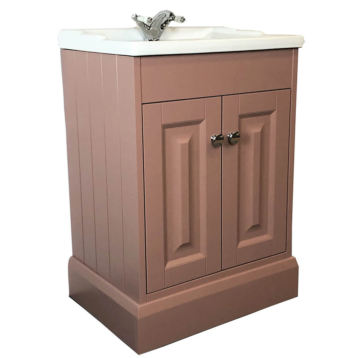 Josef Martin Shandon 600mm Floor Standing 2 Door Vanity Unit &amp; Basin - Victorian Rose