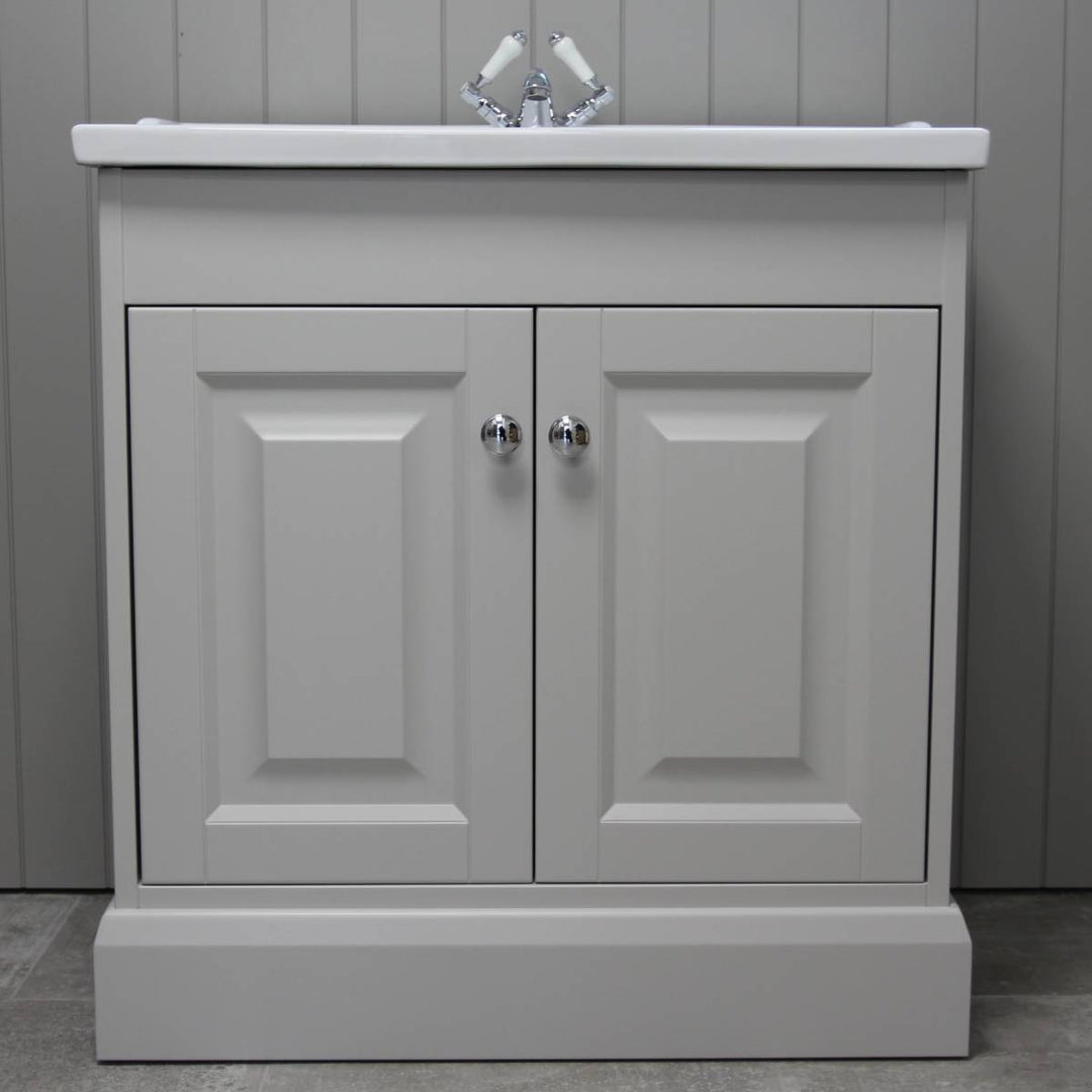 Josef Martin Traditional Shandon 800mm Floor Standing Vanity Unit &amp; Basin - French Grey