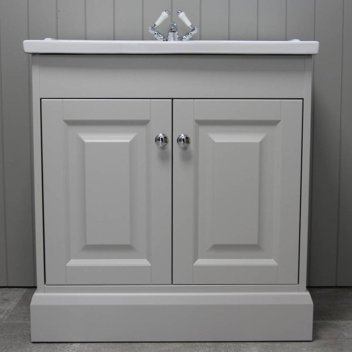 Josef Martin Traditional Shandon 800mm Floor Standing Vanity Unit &amp; Basin - French Grey