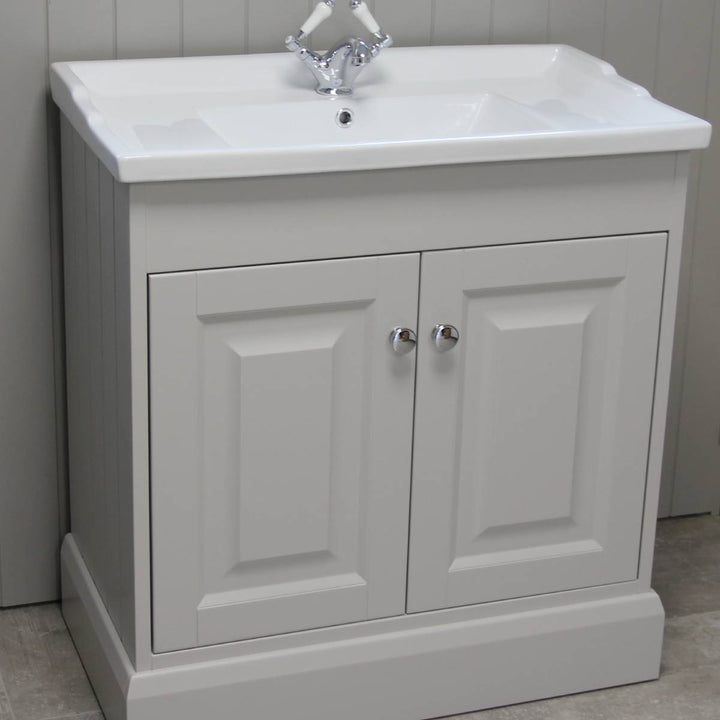 Josef Martin Traditional Shandon 800mm Floor Standing Vanity Unit &amp; Basin - French Grey