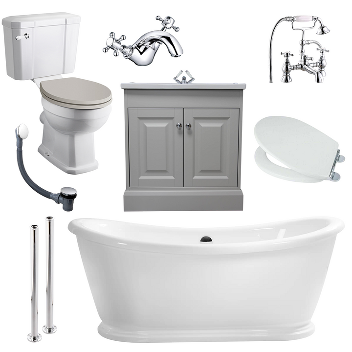 Shandon Double Slipper Freestanding Bath Suite