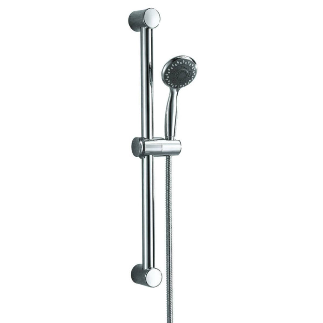Round Triple Thermostatic Concealed Mixer Shower Kit with Wall Mounted 200mm Shower Head, Slide Rail Kit &amp; Body Jets