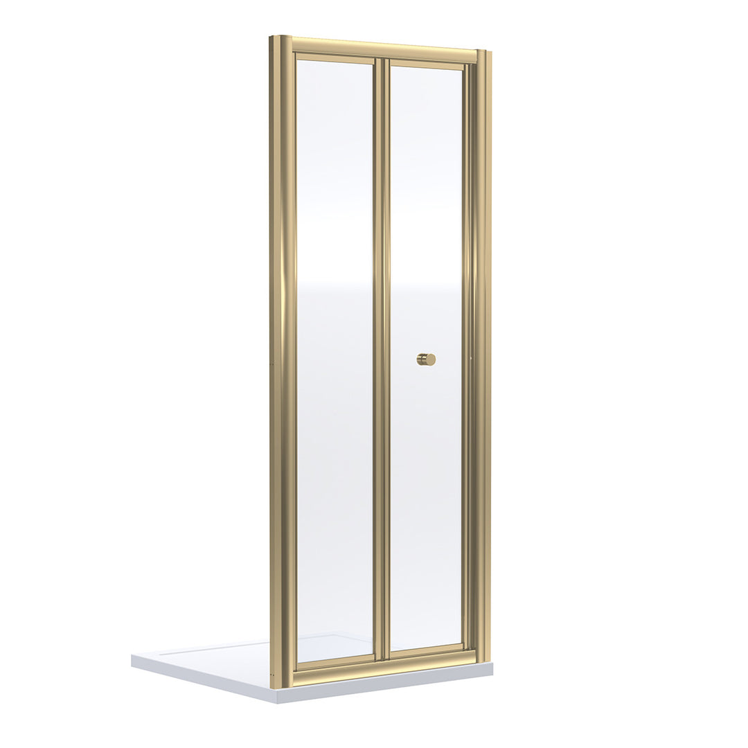 Dene 1900 x 900mm Bi-Fold Shower Door - Brushed Brass