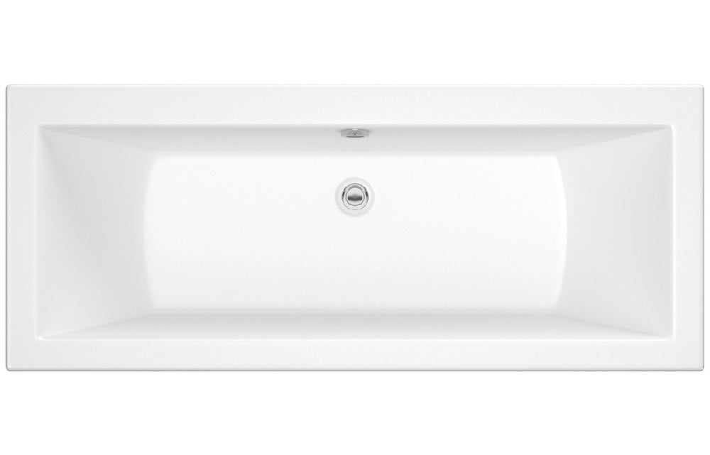Solarna 1800 x 800mm Double Ended Bath with Whirlpool System A