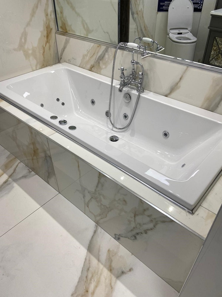 Solarna 1700 x 700mm Double Ended Bath with Whirlpool System C