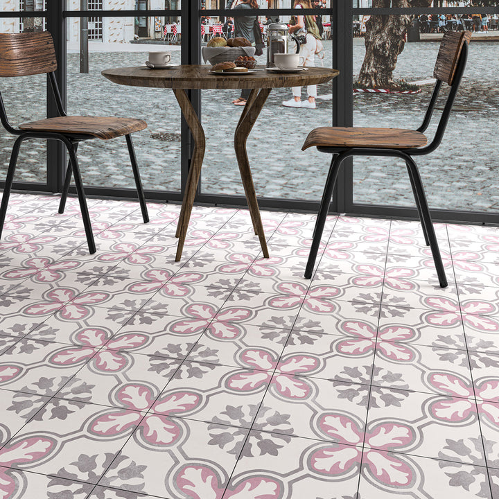 Swansea Amberley Orchid Pink 45 x45 Porcelain Pattern Tile  - 33.33sqm Pallet