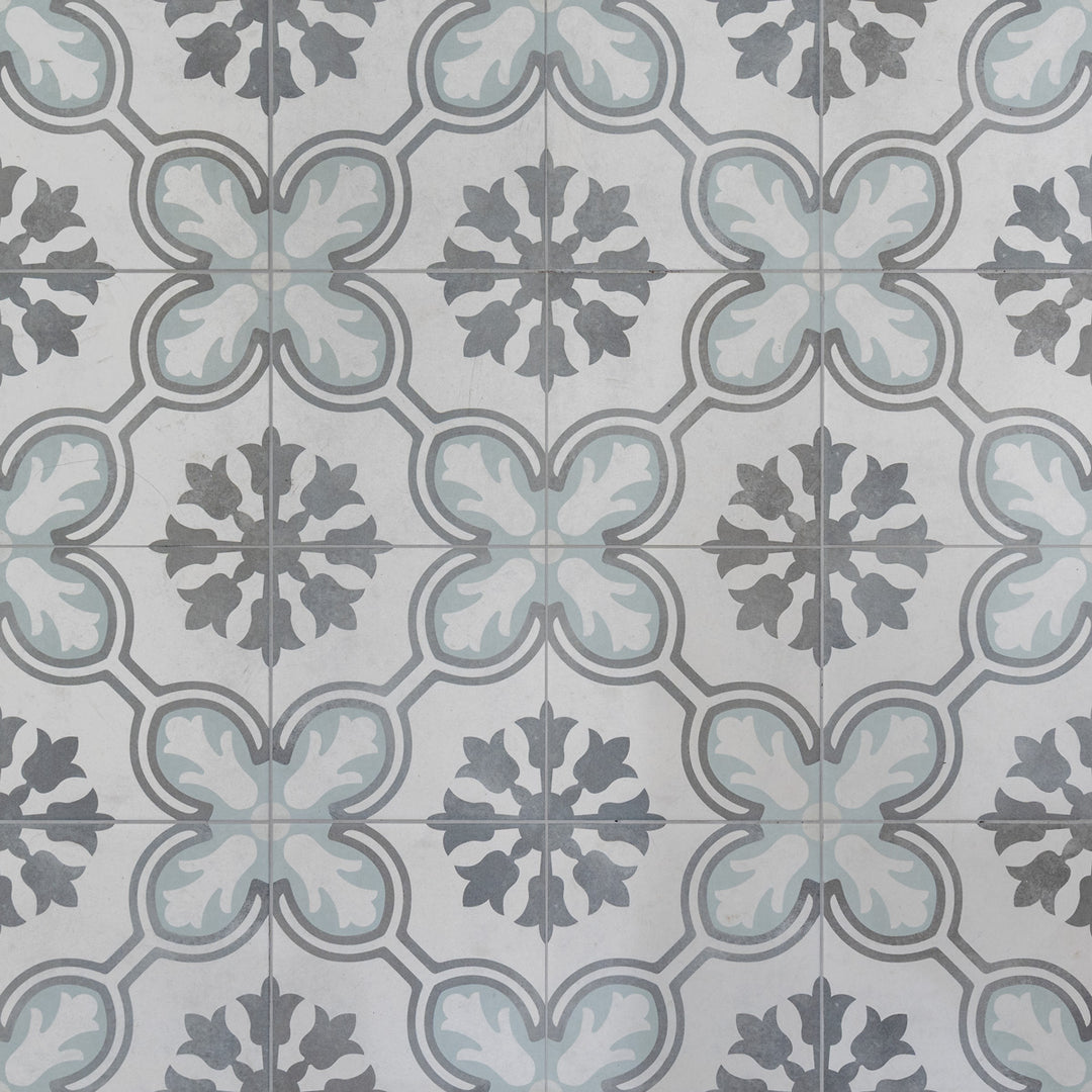 Swansea Orchid Green 45 x 45 Porcelain Pattern Tile - 1.22 sqm perbox