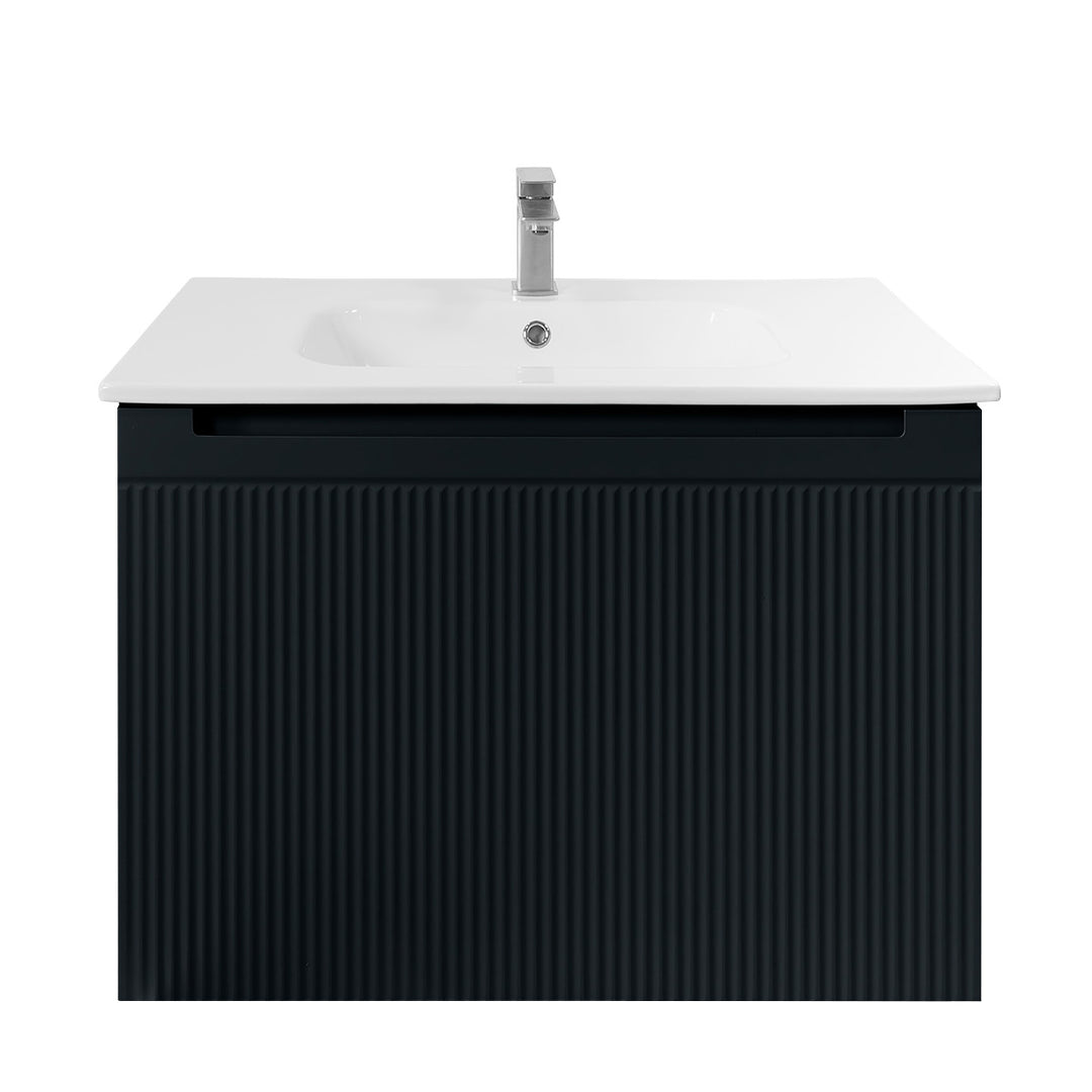 Josef Martin Sophie 800mm Reeded Vanity Unit &amp; Slimline Basin - Ember