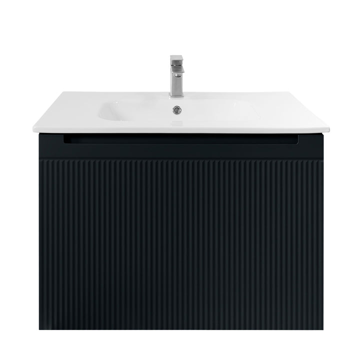 Josef Martin Sophie 800mm Reeded Vanity Unit &amp; Slimline Basin - Ember
