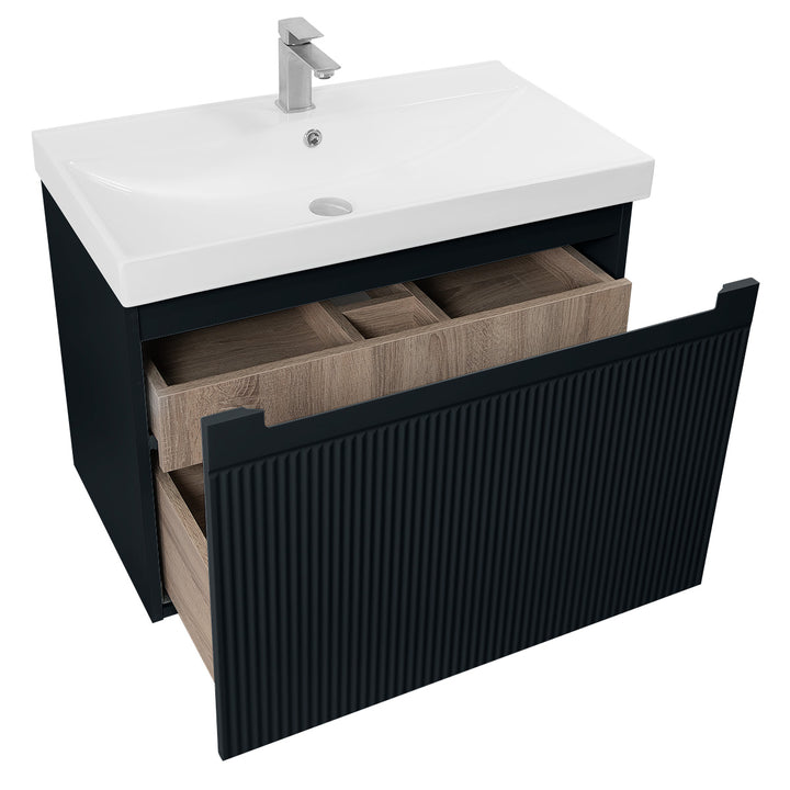 Josef Martin Sophie 800mm Reeded Vanity Unit &amp; Basin - Ember
