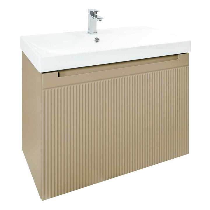 Josef Martin Sophie 800mm Reeded Vanity Unit &amp; Basin - Sand